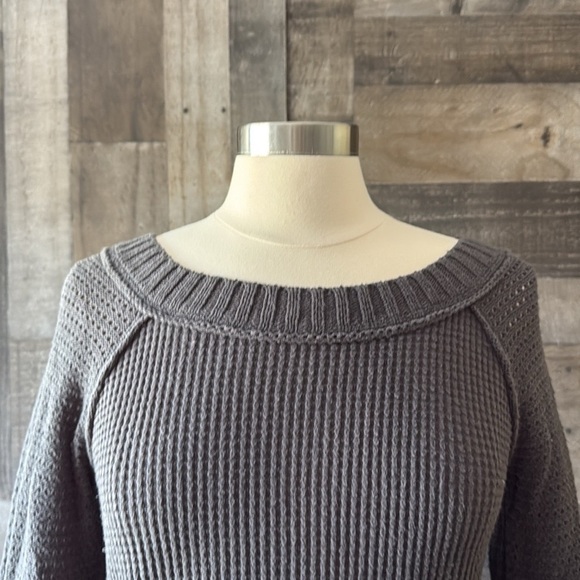 Altar’d State gray knit sweater medium festival boho dark feminine whimsigoth - Picture 2 of 10